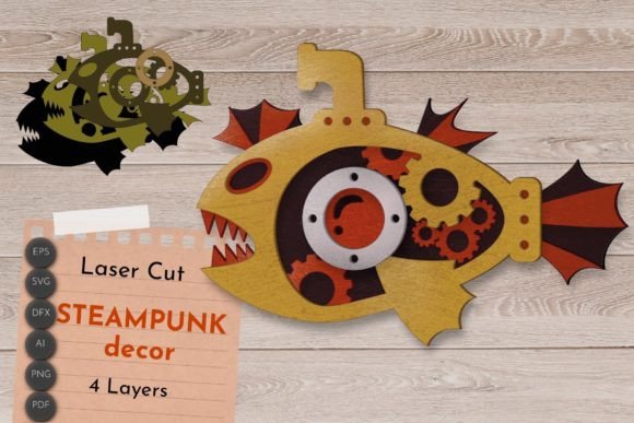 3D Layered Fish Sign: Steampunk Wall Art Review