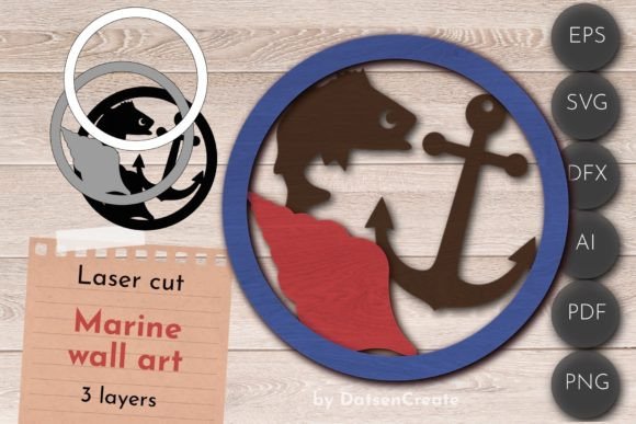 3D Layered Fishing Wall Art, Sea Sign Review