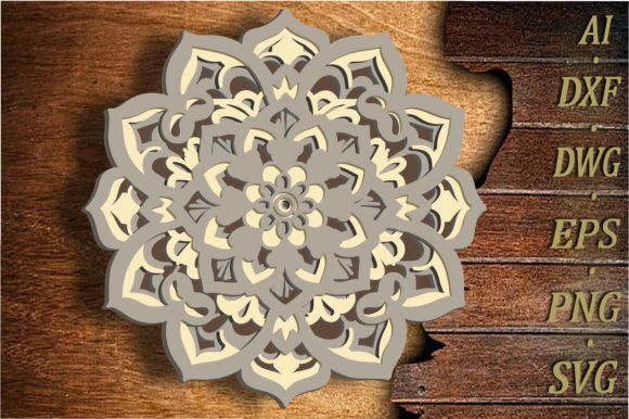 3D Layered Mandala Laser Cutting for Wall Decor