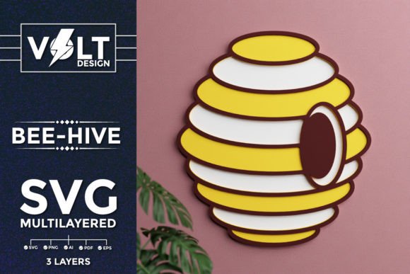 Bee-Hive Hexagon 3d Multilayered SVG for Laser Cutting