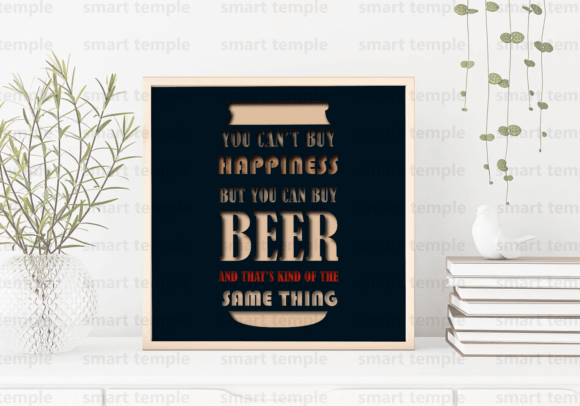 Beer Can Shadow Box Svg: Laser Cutting & Wall Decor