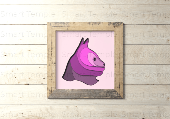 Cat Multilayer Svg for Laser Cutting Wall Decor