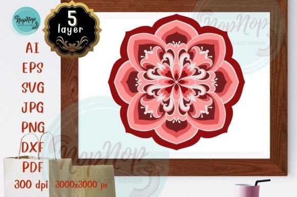 Free Sweet Mandala 3D SVG for Laser Cutting Wall Decor