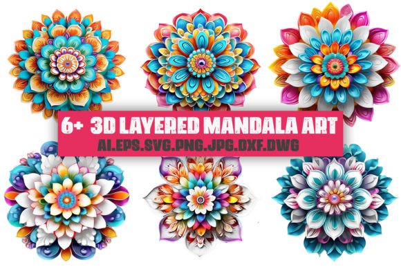 Laser Cut Mandala Art 3D Layered for Wall Decor