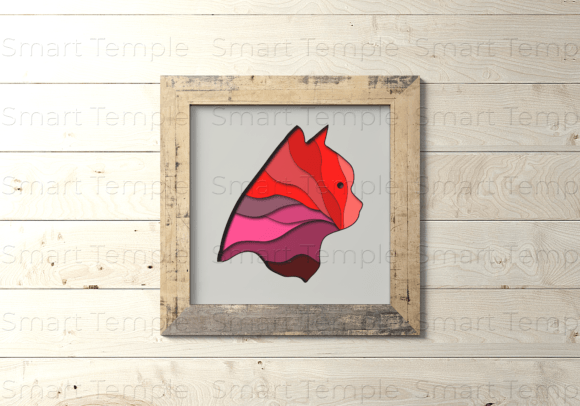 Layered Cat Svg for Laser Cutting Wall Decor