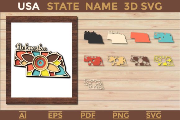 Nebraska SVG for Laser Cutting & Wall Decor