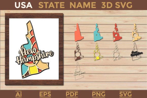 New Hampshire SVG for Laser Cutting & Wall Decor