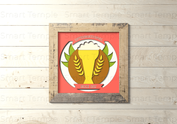 October Fest Shadow Box SVG for Laser Cutting Wall Decor