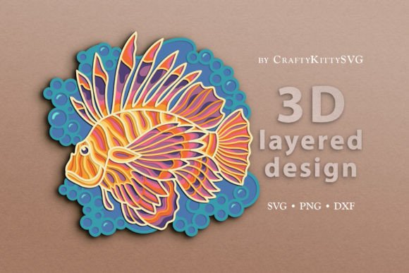 Sea Lionfish 3D Layered SVG Cut File Review