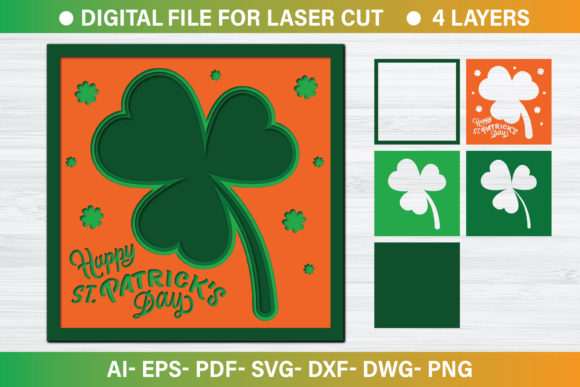 St. Patrick’s Day 3D Paper Cut SVG for Crafts & Graphics