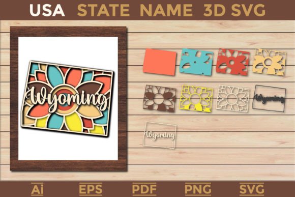 Wyoming SVG for Laser Cutting & Wall Decor